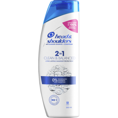 Head & Shoulders Clean & Balanced 2 In 1 Antidandruff Shampoo & Conditioner 350ml