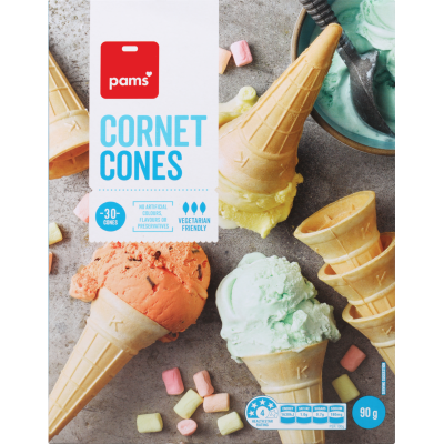 Pams Cornet Ice Cream Cones 30pk