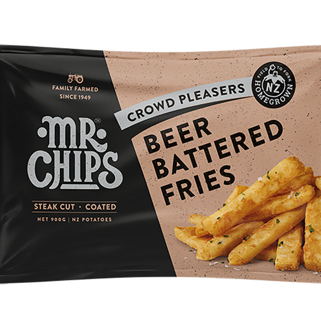 Mr Chips Beer Battered 18/19mm Fries 900g