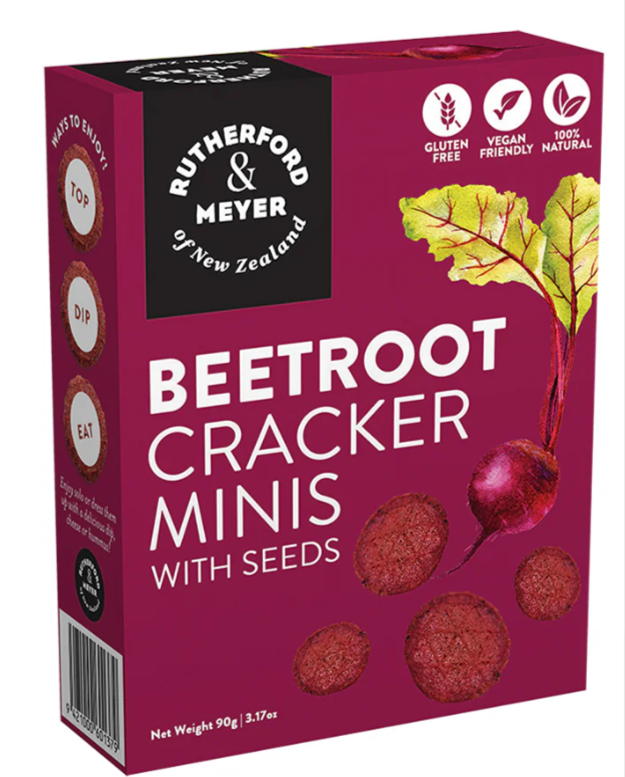 Rutherford & Myer Beetroot Mini Crackers 90g