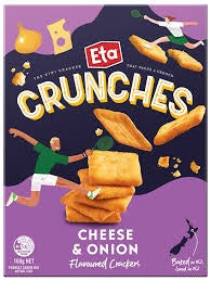 Eta Crunches Cheese & Onion Crackers 160g