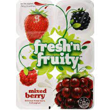 Fresh N Fruity Mixed Berry Yoghurts 6pk 750g