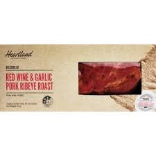 Heartland NZ Pork Red Wine & Garlic Ribeye Roast 650g