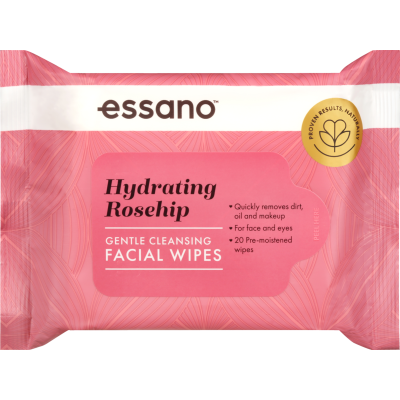 Essano Hydrating Facial Cleansing Wipes 20pk