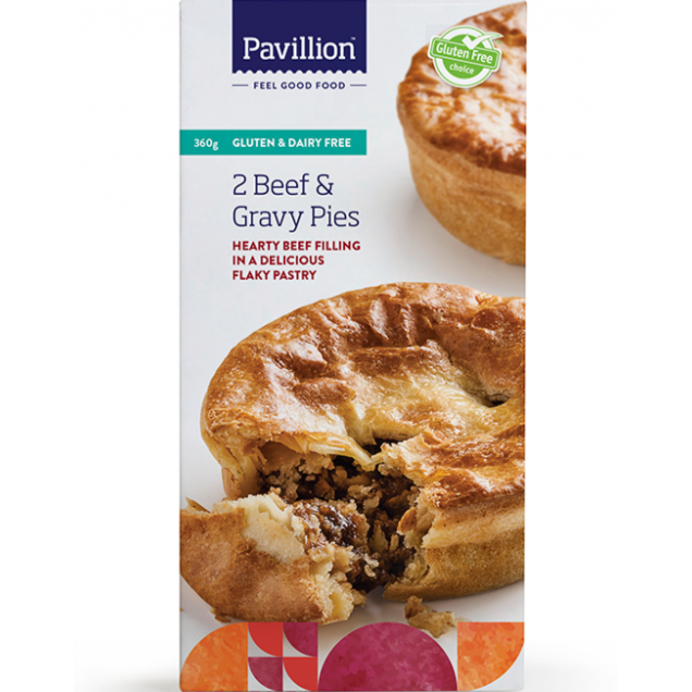 Pavillion Beef & Gravy Pies GF DF 2pk