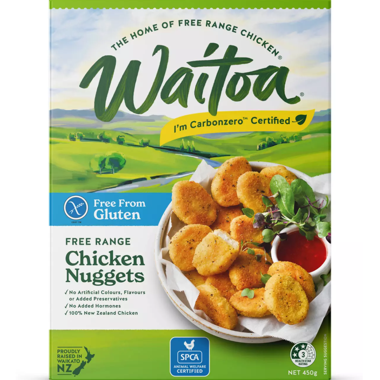 Waitoa Gluten Free Chicken Nuggets 450g