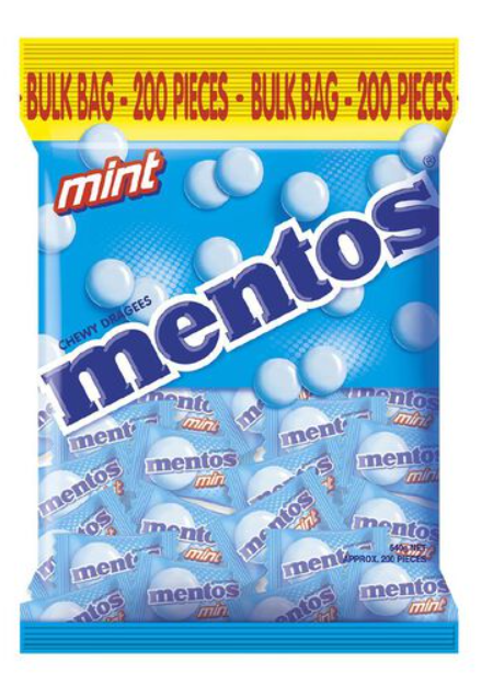 Mentos Individually Wrapped Mint 200pk 540g