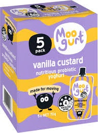 Moogurt Yoghurt Vanilla Custard 5pk