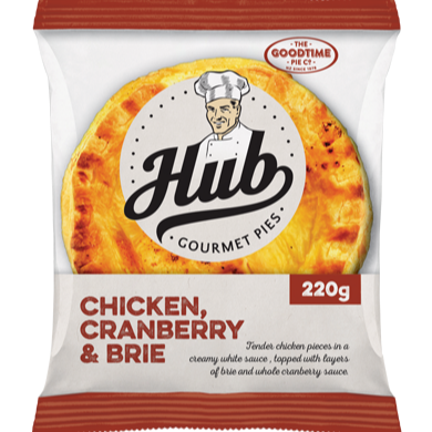 Goodtime Hub Gourmet Chicken, Cranberry & Brie Pie 220g