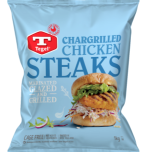 Tegel Frozen Chargrilled Chicken Steaks 1kg