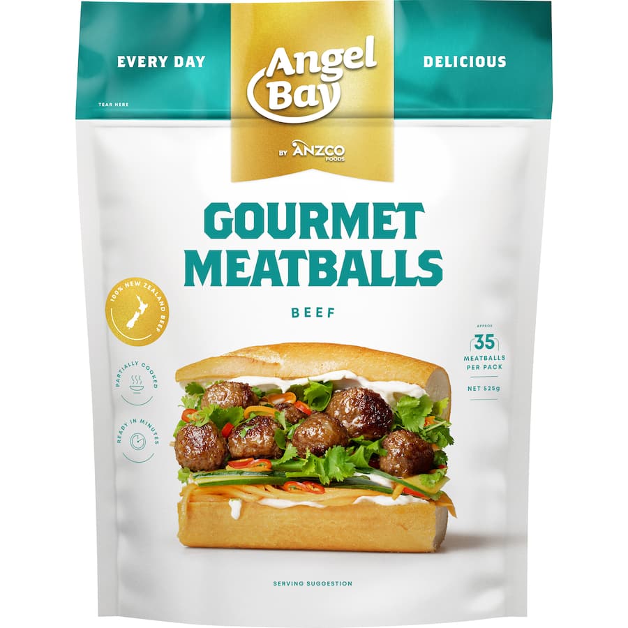 Angel Bay Gourmet Beef Meatballs 35pk 525g