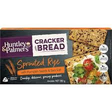 Huntley & Palmers Sprouted Rye Cracker Bread Crackers 180g