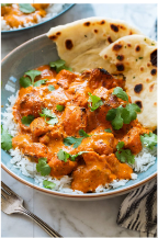 Indian Butter Chicken with Naan Online Mealkit