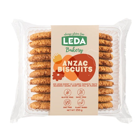 Leda Golden Crunch Anzac GF Cookies 250g