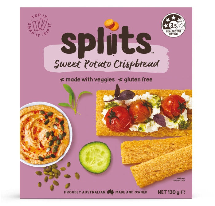 Splits Sweet Potato GF Crispbread 130g