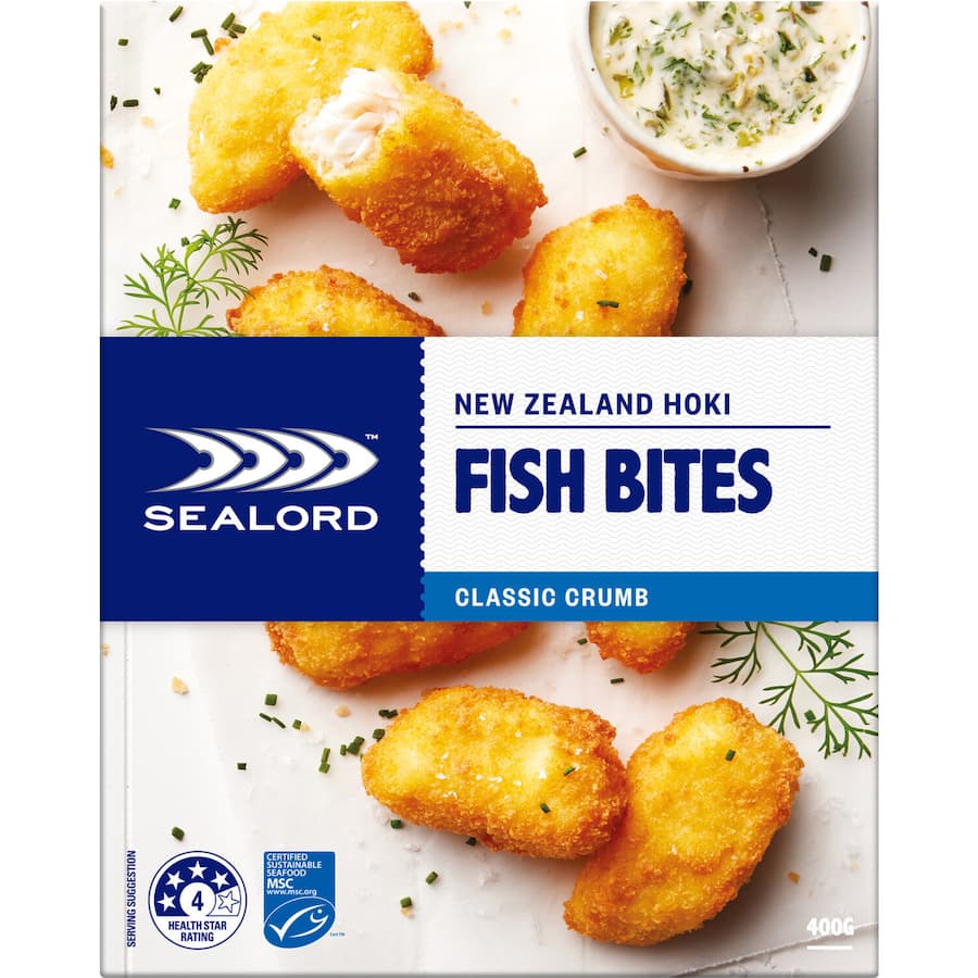 Sealord Hoki Classic Crumb Fish Bites 400g