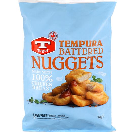 Tegel Frozen Tempura Battered Chicken Breast Nuggets 1kg