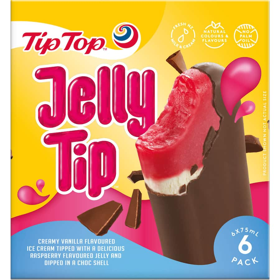 Tip Top Jelly Tip Ice Cream 6pk x 75ml