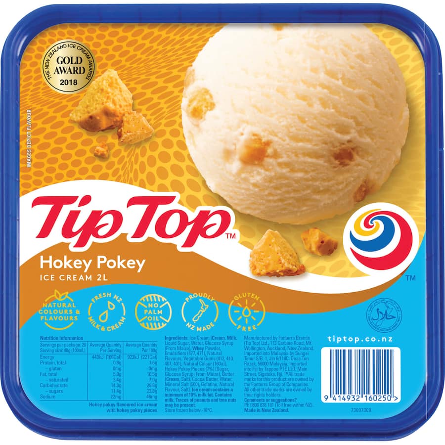 Tip Top Tub Hokey Pokey Ice Cream 2L