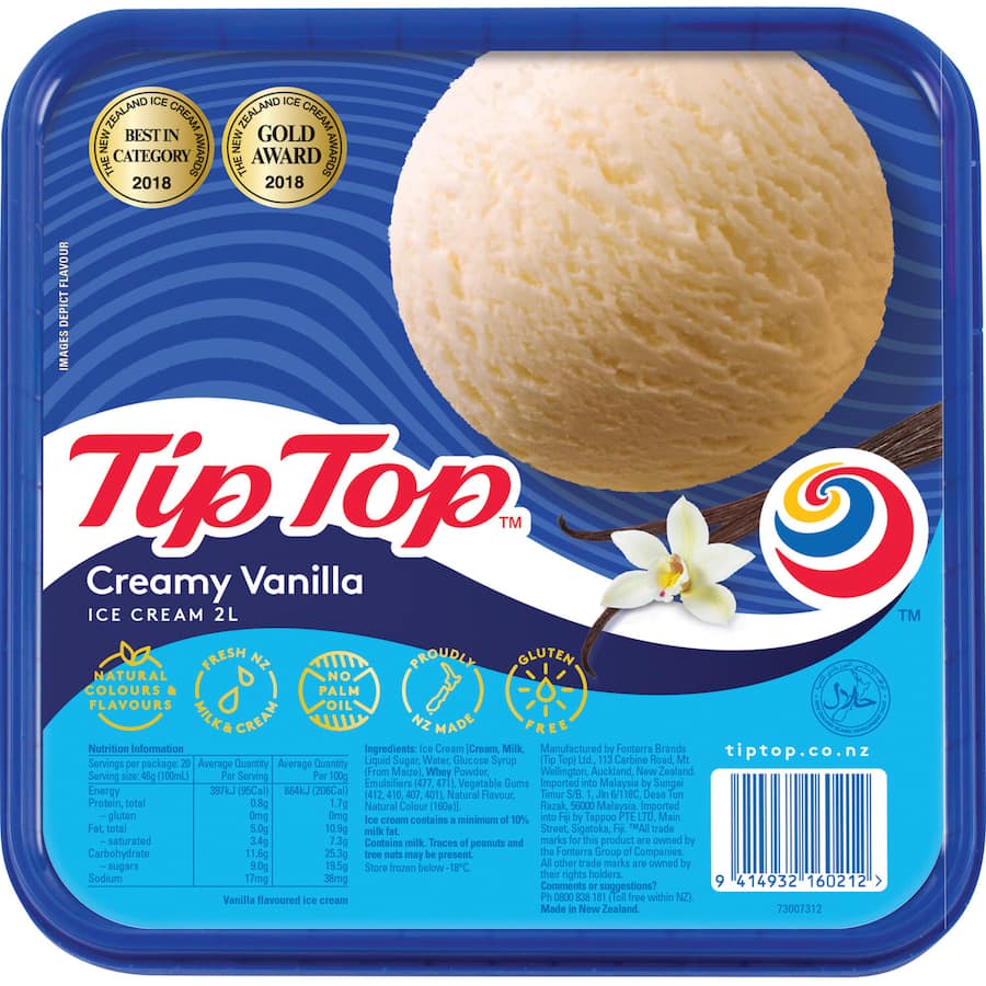 Tip Top Tub Creamy Vanilla Ice Cream 2L