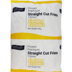 Talleys Golden Yellow Agria Straight Cut Fries 13mm 5kg