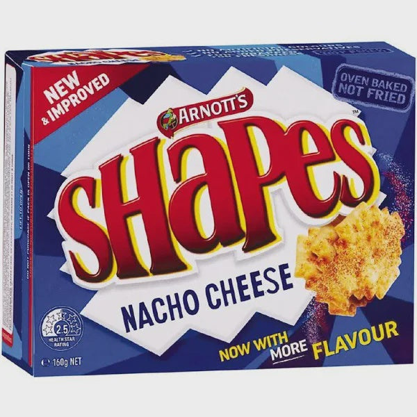 Arnotts Shapes Nacho Cheese Crackers 160g