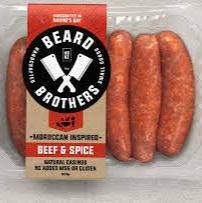 Beard Brothers Old School Beef & Spice Sausages