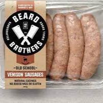 Beard Brothers Old School Venison Sausages 500g