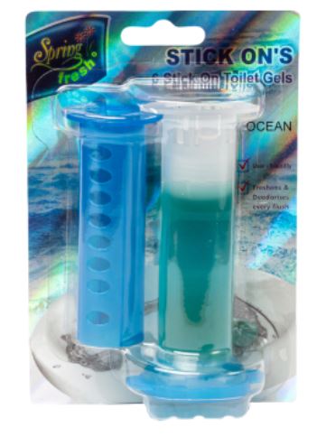 Spring Fresh Ocean Stick On's Toilet Gels 36ml