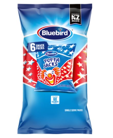 Bluebird Poppa Jacks Corn Snacks 6pk 72g