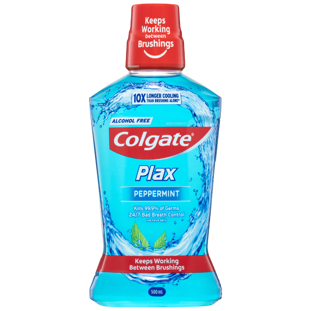 Colgate Plax Peppermint Alcohol Free Mouthwash 500ml