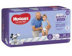 Huggies Ultra Dry Junior Boy Size 6 Nappy Pants 28pk