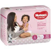 Huggies Ultra Dry Junior Girl Size 6 Nappies 30pk