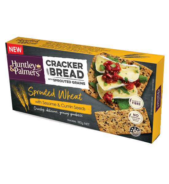 Huntley & Palmers Sprouted Wheat Cracker Bread Crackers 180g