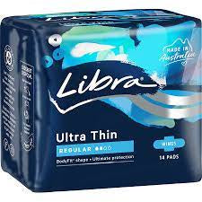 Libra Ultra Thin Regular Pads With Wings 14pk