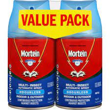 Mortein Odourless Indoor Automatic Insect Control Spray Refill 2pk