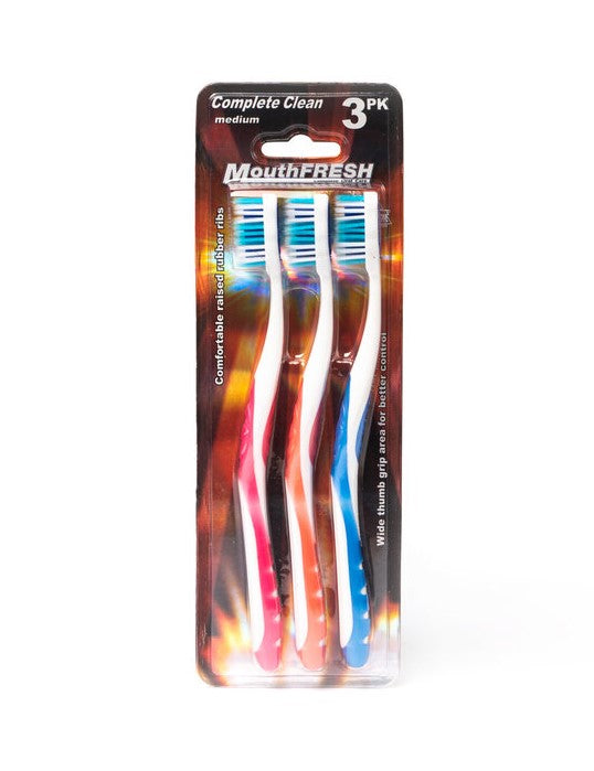 Mouthfresh Adult  Massager Toothbrush Medium 3pk