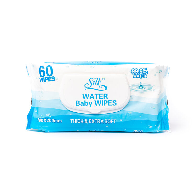 Silk Water Baby Wipes 60pk