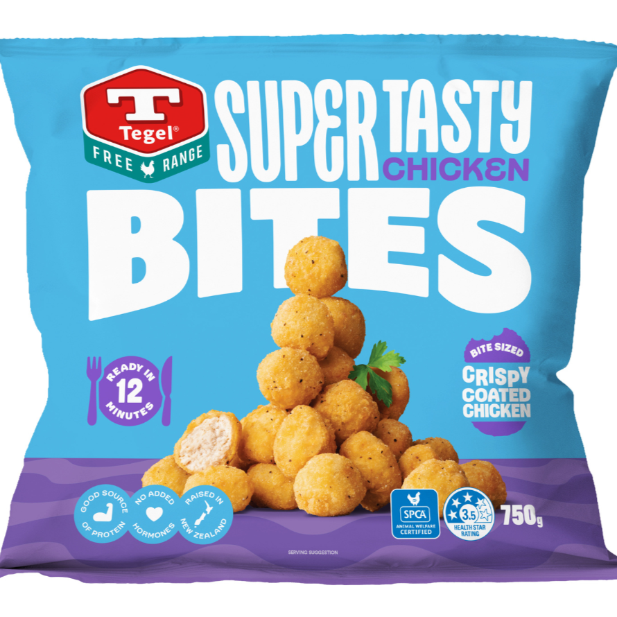 Tegel Frozen Free Range Super Tasty Chicken Bites 750g