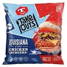 Tegel Take Outs Louisiana Style Chicken Burgers 600g