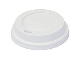 C&C Disposable Coffee Cups White Lids 50pk