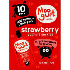 Moogurt Yoghurt Strawberry Suckies 10pk