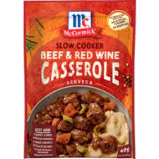 McCormick Slow Cookers Beef & Redwine Casserole Recipe Base 40g