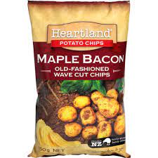 Heartland Maple Bacon Old Fashioned Wave Cut Potato Chips 150g