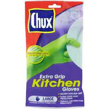 Chux Extra Grip Kitchen Reusable Large Gloves 1pk