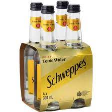 Schweppes Indian Tonic Water Glass Bottles 4pk x 330ml