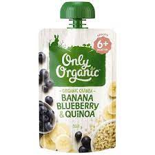 Only Organic Banana Blueberry & Quinoa 120g