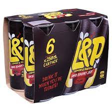 L&P Soft Drink Cans 250ml x 6pk