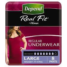 Depend Real Fit Woman Underwear Large 8pk