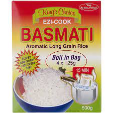 Kings Choice Ezi Cook Boil In Bag Basmati Rice 4pk x 125g